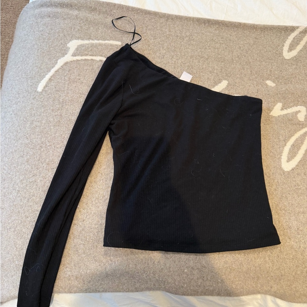 Melrose and Market Black One-Shoulder Top